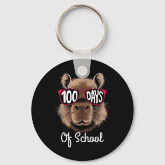 100. Schultag Cool Capybara 100 Tage klüger Schlüsselanhänger