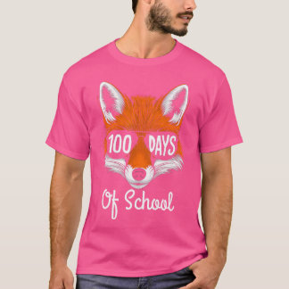 100. Schultag Cool Fox 100 Tage klüger für T-Shirt