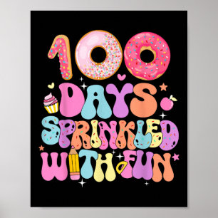 100. Schultag Donut 100 Tage verteilt mit Poster