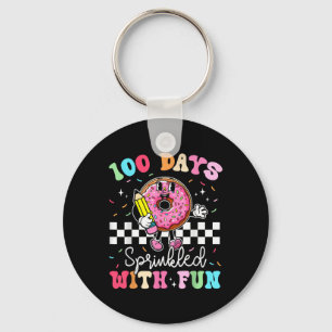 100. Schultag Donut 100 Tage verteilt mit Schlüsselanhänger