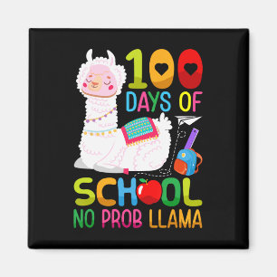 100. Schultag Einhorn Mädchen 100 Tage Schule Magnet