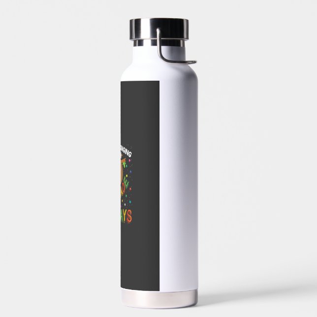 100. Schultag Faultier-Design - 1. Klasse 100 T Trinkflasche (Links)