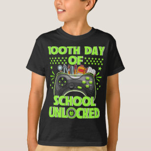 100. Schultag für Kinder Videospiele Junge Mädchen T-Shirt