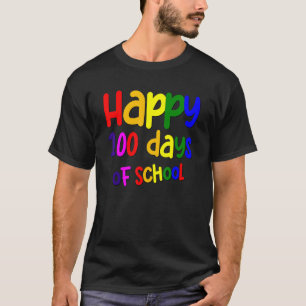 100. Schultag für Lehrer Kinder farbenfrohe Happ T-Shirt