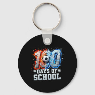 100. Schultag Fußball 100 Tage Schule Jungen Schlüsselanhänger