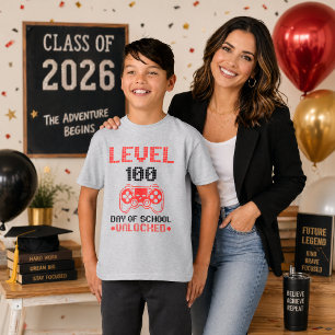 100. Schultag Gamer T-Shirt - Kinder Video Spiele