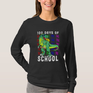 100. Schultag Grafen Dinosaurier Lehrer Kinder T-Shirt