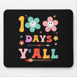 100. Schultag Groovy 100 Tage Y'all Lehrer Mousepad