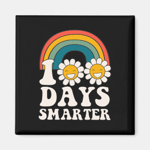 100. Schultag Groovy Vintage Gestaltung für Teac Magnet