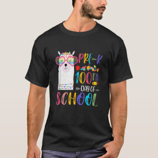 100. Schultag Kein Prob Llama Lehrer 100 Tage T-Shirt