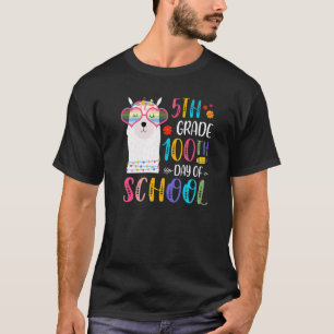 100. Schultag Kein Problem Lama 100 Tage der 5. Kl T-Shirt