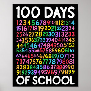 100. Schultag Kinder 100 Tage Mathematik Nu lernen Poster