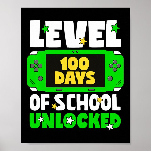 100. Schultag Kinder Stufe 100 Tage Schule Poster (Vorne)