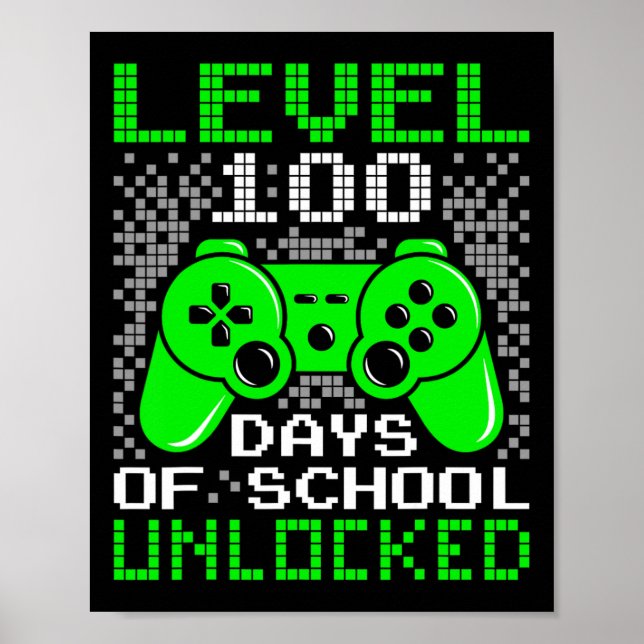 100. Schultag Kinder Stufe 100 Tage Schule Poster (Vorne)