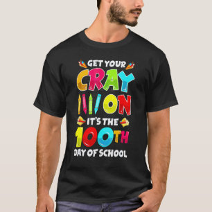 100. Schultag Lehrer 100 Tage intelligenter Regenb T-Shirt