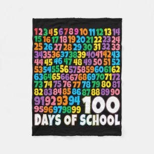100. Schultag Lehrer Kinder 100 Tage Mathe Num Fleecedecke