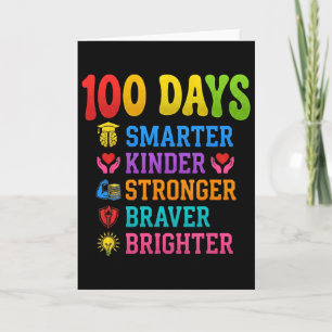 100. Schultag Lehrer Kinder 100 Tage Schule Karte