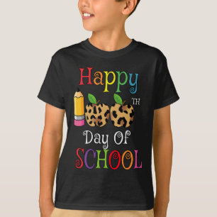 100. Schultag Leopard Print Teacher Student T-Shirt