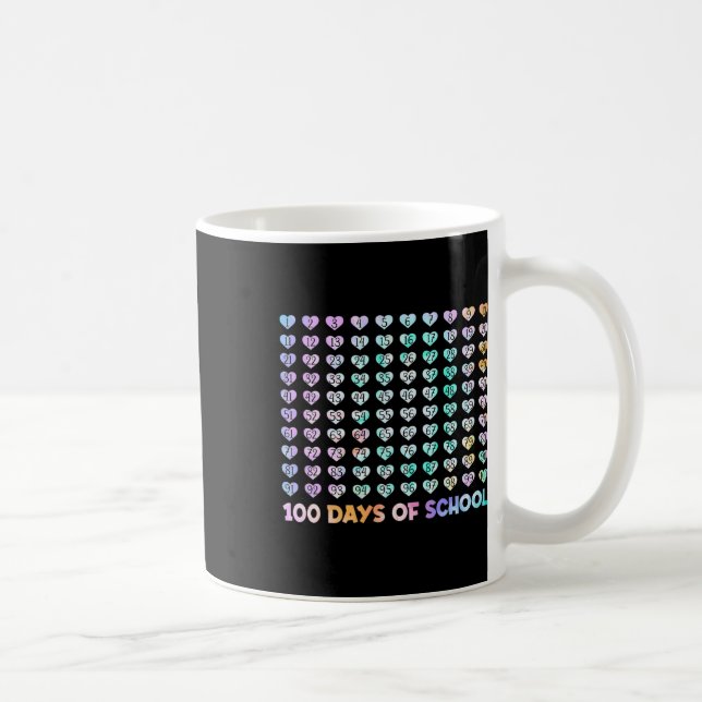 100. Schultag Leopard Regenbogen 100 Tage Intellig Kaffeetasse (Rechts)