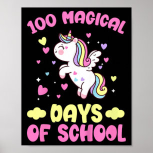 100. Schultag Mädchen 100 magische Scho-Tage Poster
