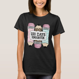 100. Schultag Niedlich Leopard Bleistift 100 Tage  T-Shirt