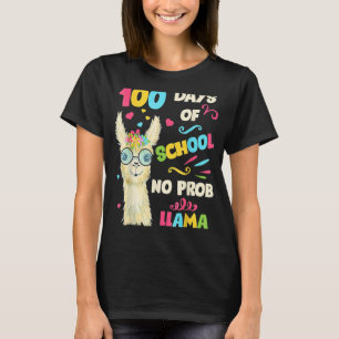 100. Schultag Nr. Prob Lama 100 Tage klüger T-Shirt