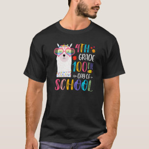 100. Schultag Nr. Prob Llama 100 Tage des 4. T-Shirt
