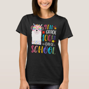 100. Schultag Nr. Prob Llama 100 Tage des 4. T-Shirt