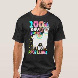 100. Schultag Nr. Probllama Llama 100 Tage Sm T-Shirt