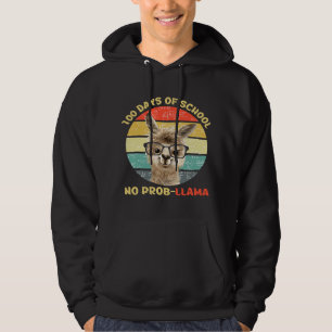100 Schultag Nr. Probllama Llama Alpaca Mathematik Hoodie