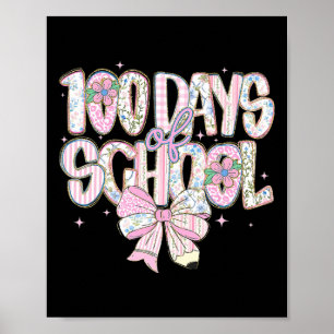100. Schultag Preppy 100 Tage Lehrer Kind Co Poster