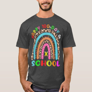 100. Schultag Rainbow Lehrer 100 Tage clever T-Shirt