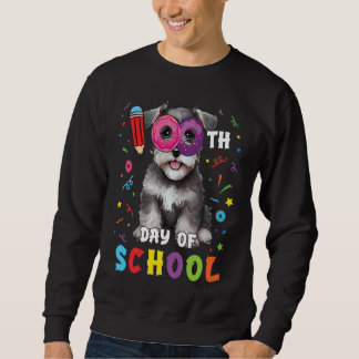 100. Schultag Schnauzer Dog Donut 100 Tage S Sweatshirt