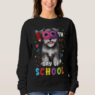 100. Schultag Schnauzer Dog Donut 100 Tage S Sweatshirt
