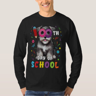 100. Schultag Schnauzer Dog Donut 100 Tage S T-Shirt
