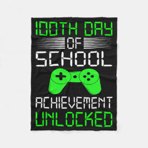100. Schultag Shirt Kinder Videospiele Jungen 10 Fleecedecke