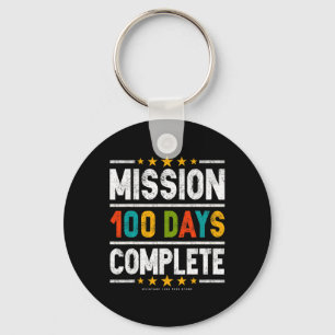 100. Schultag Shirts Mission 100 Tage abgeschlosse Schlüsselanhänger