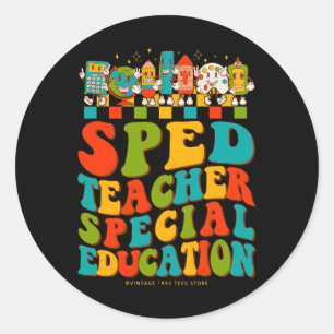 100. Schultag Sonderpädagoge Bildung Runder Aufkleber