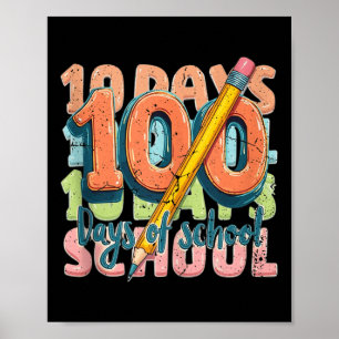 100. Schultag Sonnenkostüm für Kinder Mädchen B Poster
