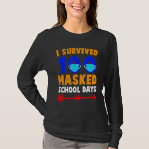 100 Schultag überlebte ich 100 Tage maskierte SC T-Shirt