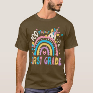 100. Schultag Unicorn 100 Magische Tage Erste T-Shirt