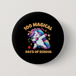100. Schultag Unicorn 100 Magische Tage Lehre Button