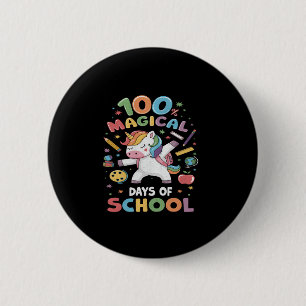 100. Schultag Unicorn 100 Magische Tage Lehre Button