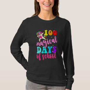 100. Schultag Unicorn 100 Magische Tage Lehre T-Shirt