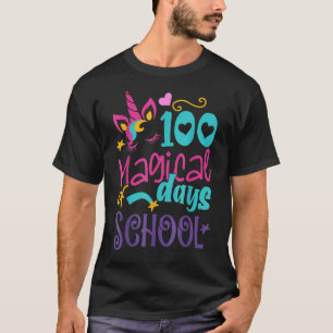 100. Schultag Unicorn 100 Magische Tage Lehre T-Shirt
