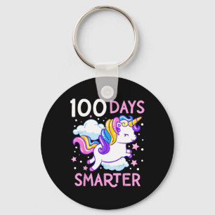 100. Schultag Unicorn 100 Tage Smarter Kinde Schlüsselanhänger