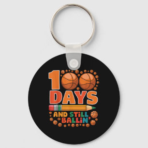100 Schultage 100 Schultag Basketball Schlüsselanhänger