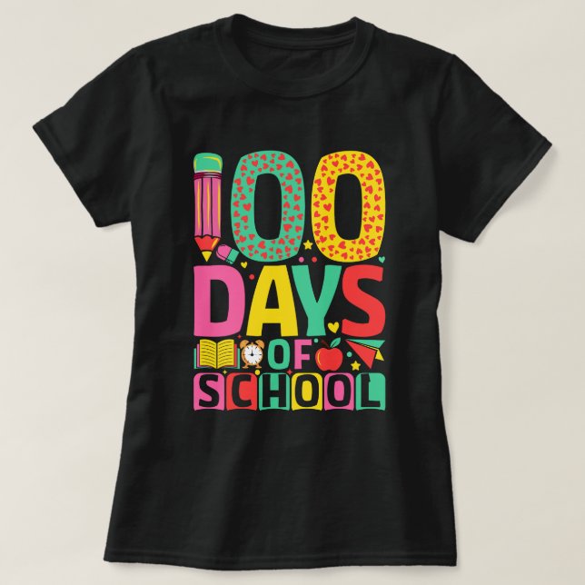 100 Schultage 100 Schultage T-Shirt (Design vorne)