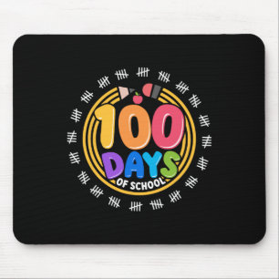 100 Schultage 100. Tag farbenfroher Lehrer und Mousepad