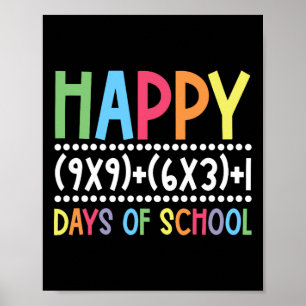 100 Schultage 100. Tag klüger Mathe-Formel Poster